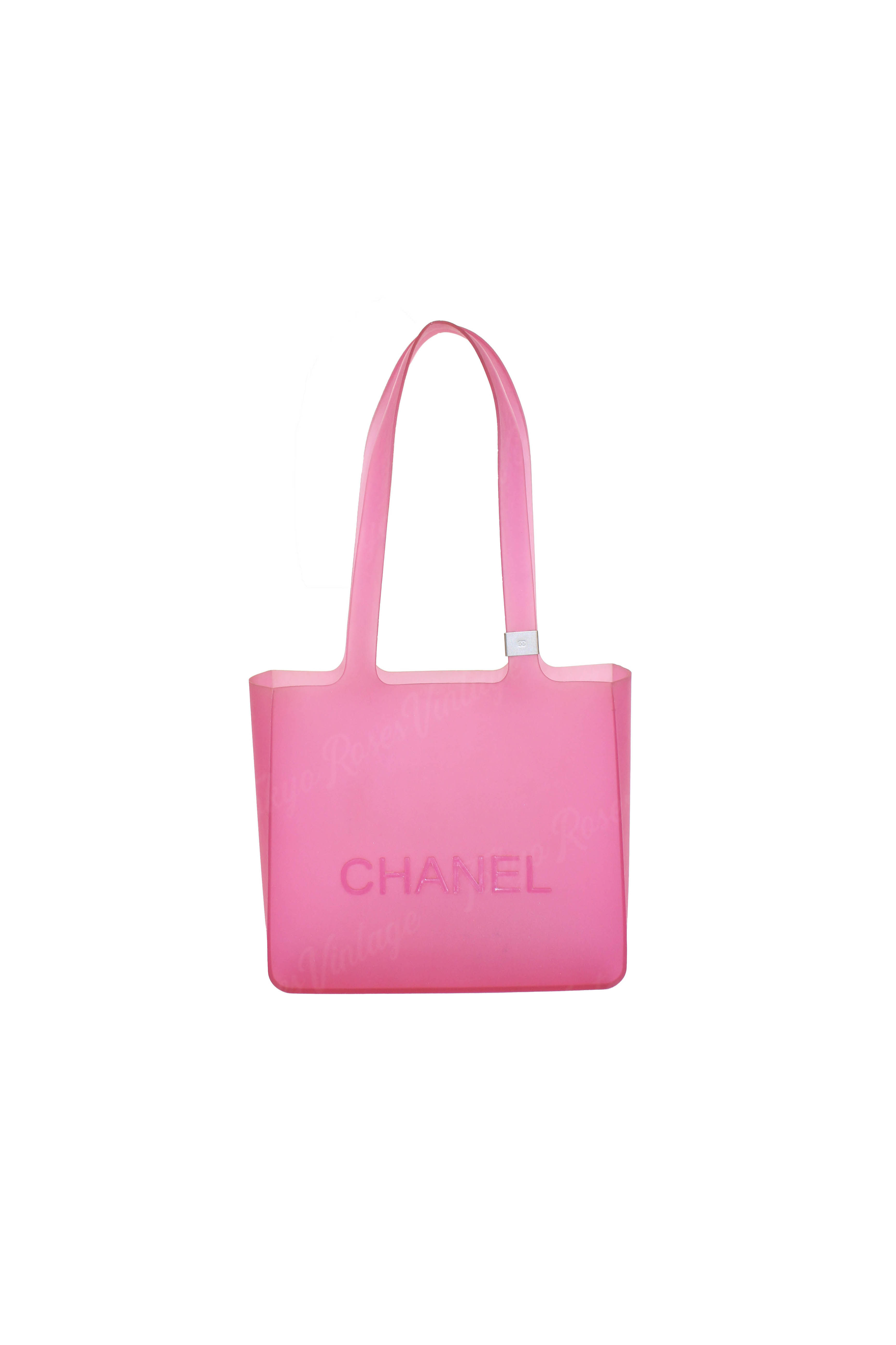 Chanel Pink Rubber Tote Bag