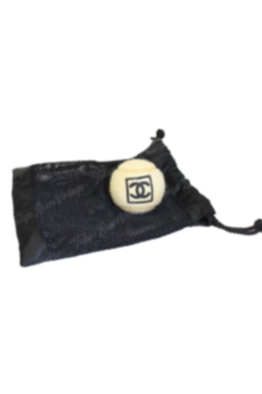 Vintage Chanel White Logo Tennis Ball