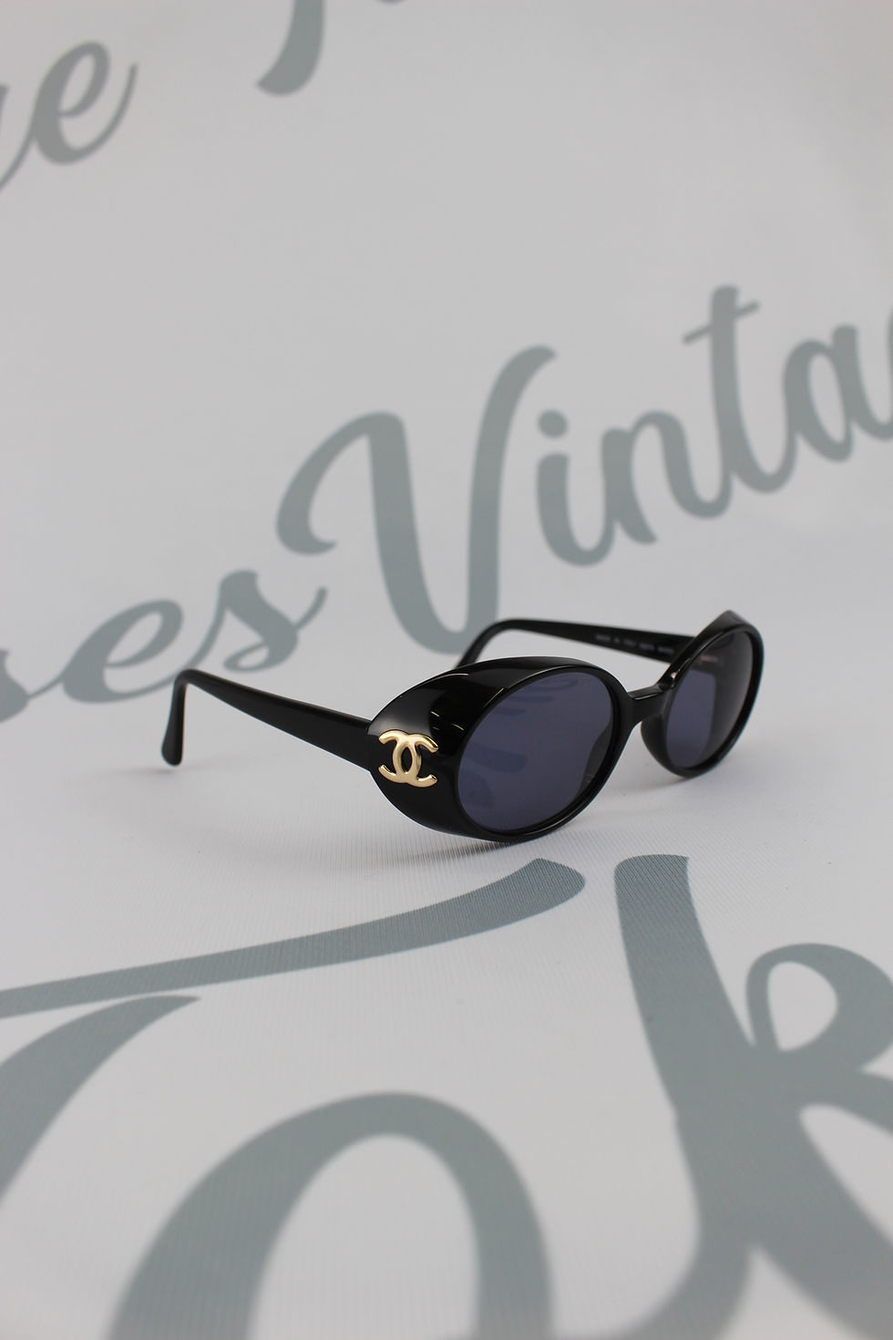 Chanel Black Sunglasses Side Panel CC Logo Glasses