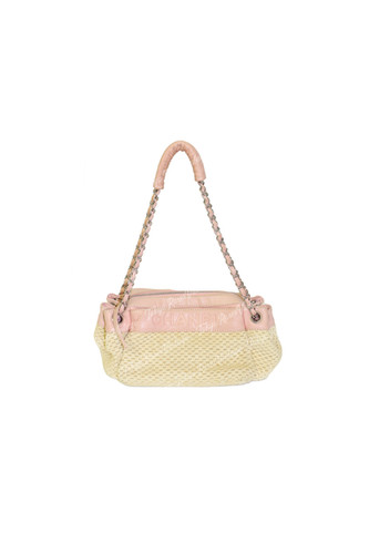 CHANEL ロングベルト空箱 Vintage Chanel Lax Accordion Shoulder Bag Pink | Tokyo Roses Vintage