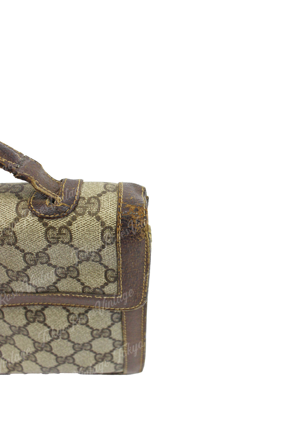 Thumbnail: Vintage Gucci GG Monogram Canvas & Leather Business Bag Briefcase Handbag