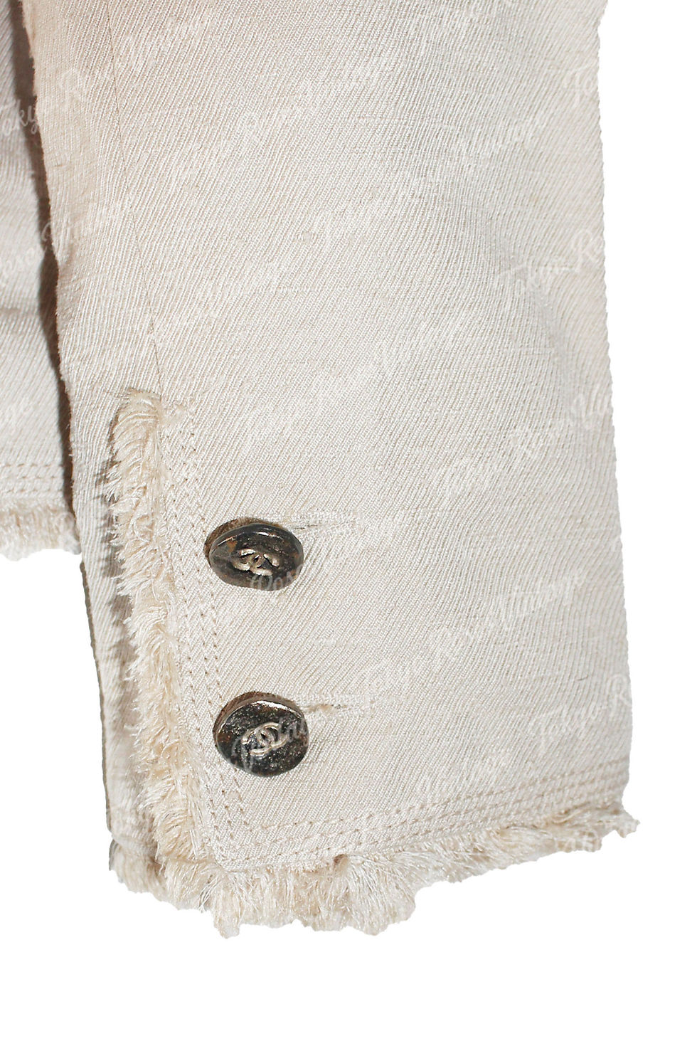 Thumbnail: Chanel Cotton Nude Beige Suit Jacket