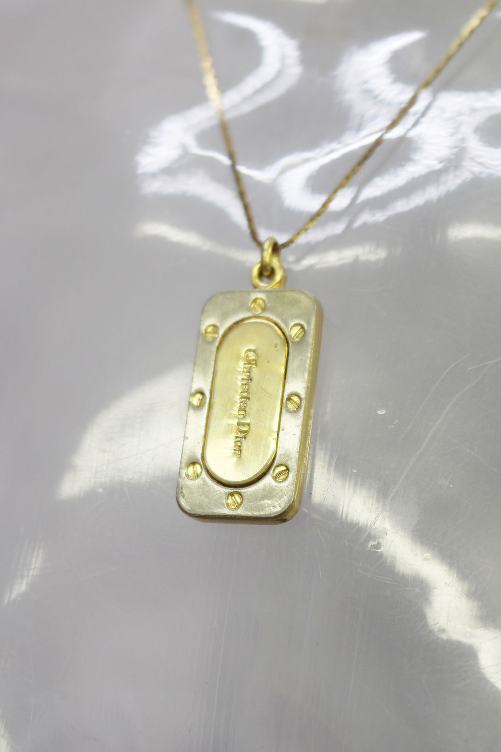 Thumbnail: Christian Dior Gold / Silver Tone Vintage Pendant