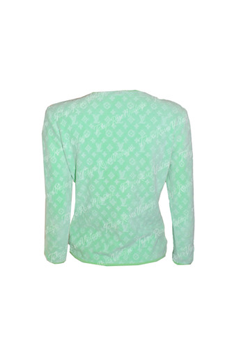 Louis Vuitton Green Velour Jacket Monogram Logo Print | Tokyo