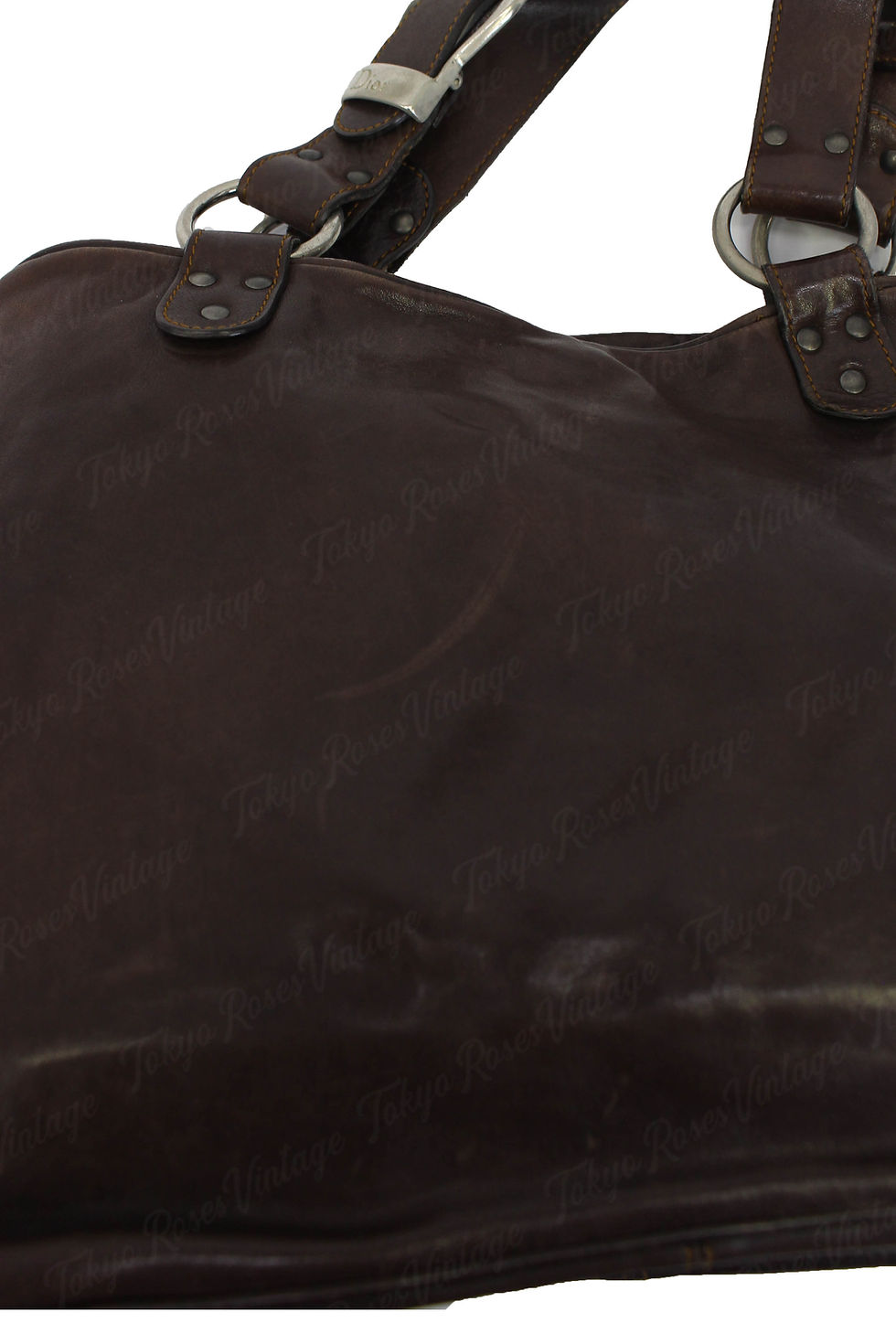 Thumbnail: Brown Leather Christian Dior Gaucho Bag