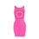 Thumbnail: Versace Pink Sleeveless Dress Medusa Logo Chest