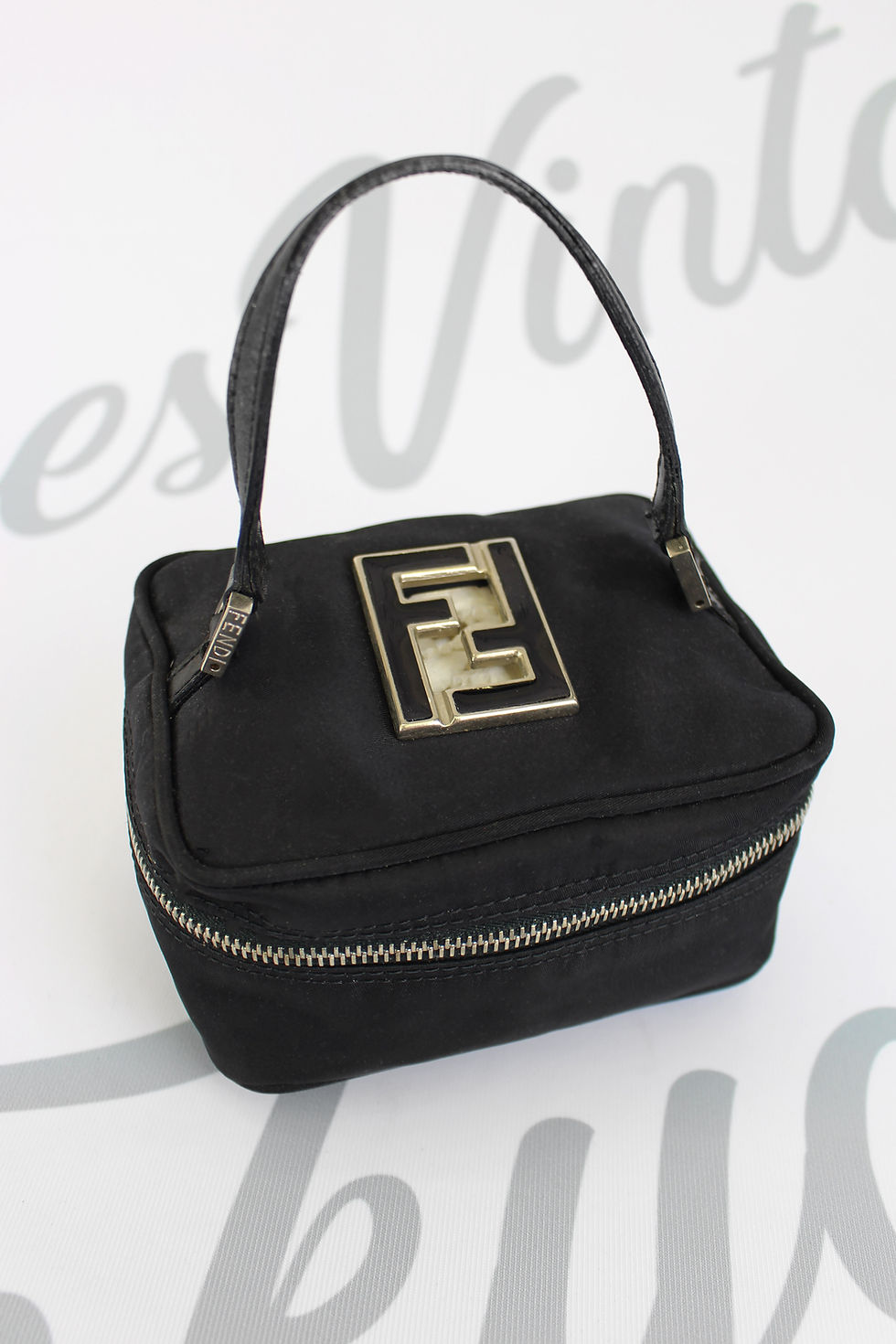 Thumbnail: Black Fendi Mini Bag FF Small Vanity