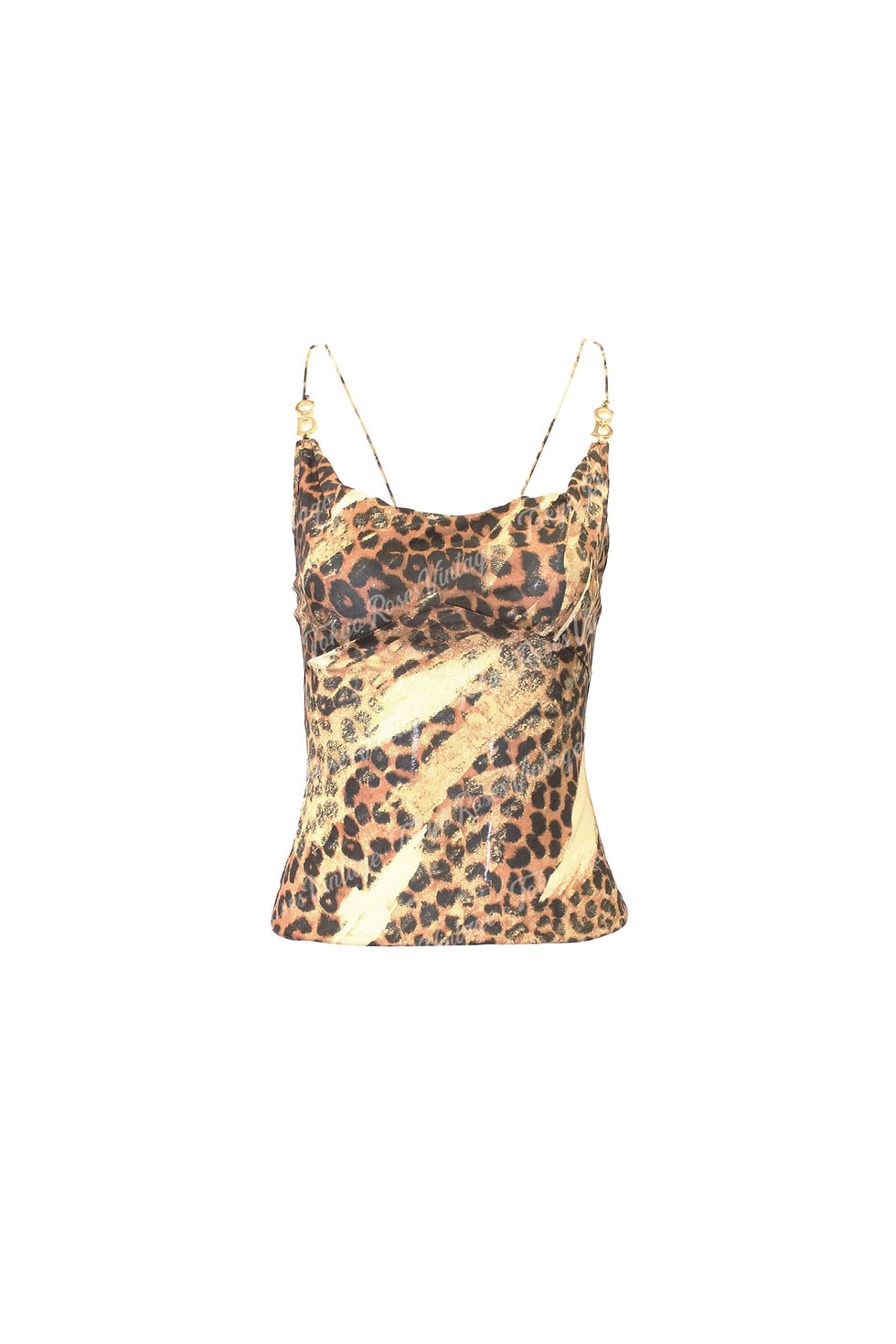 Thumbnail: Christian Dior F/W 2000 Leopard Silk Cami Top CD Charm NWT