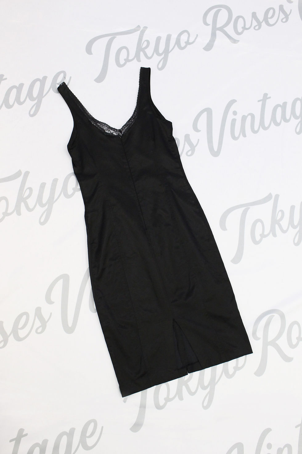Thumbnail: Dolce & Gabbana D&G Black Satin Bodycon Dress Sleeveless