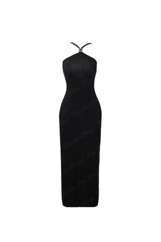 Fendi Sheer Black Halter Gown Dress Karl Lagerfeld Era | Tokyo Roses Vintage Fendi Sheer Black Halter Gown Dress Karl Lagerfeld Era | Tokyo Roses Vintage