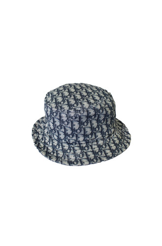 Christian Dior バケットハット ロゴプリント ブラック Christian Dior 【新品同様】ディオール ケニーシャーフ コラボ