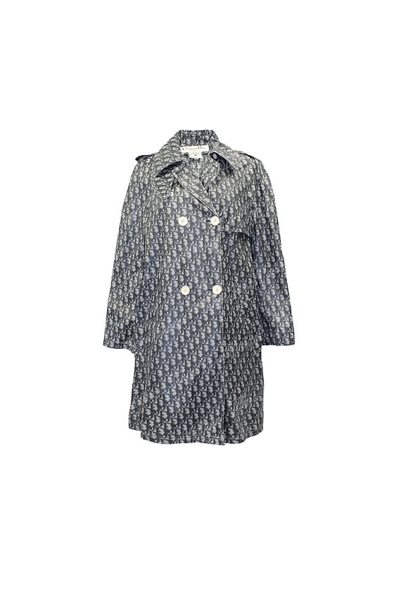 Christian Dior コート Christian Dior Navy Logo Monogram Trench Coat Long | Tokyo