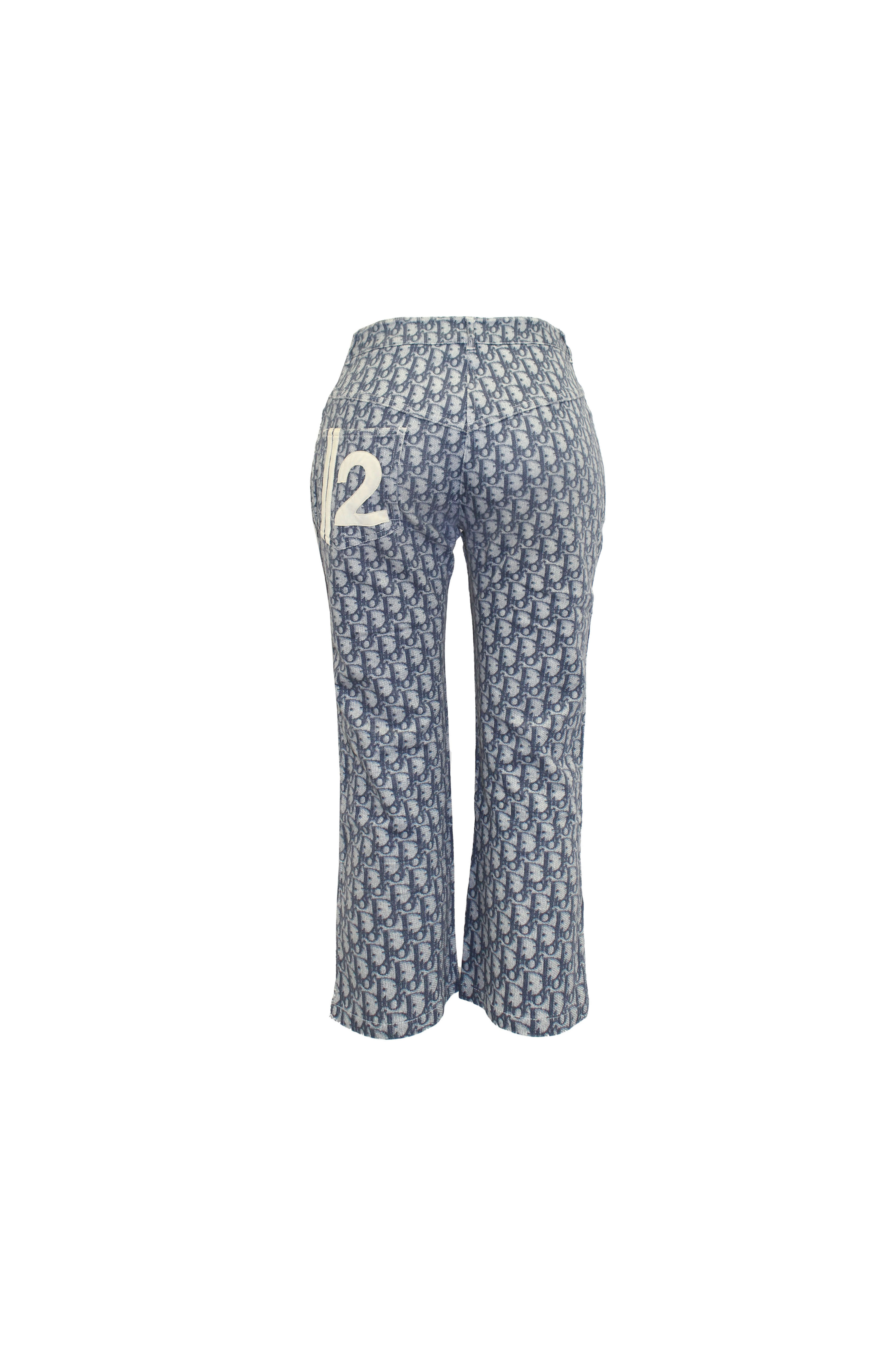 Dior Navy Blue Logo Cropped Pants Vintage