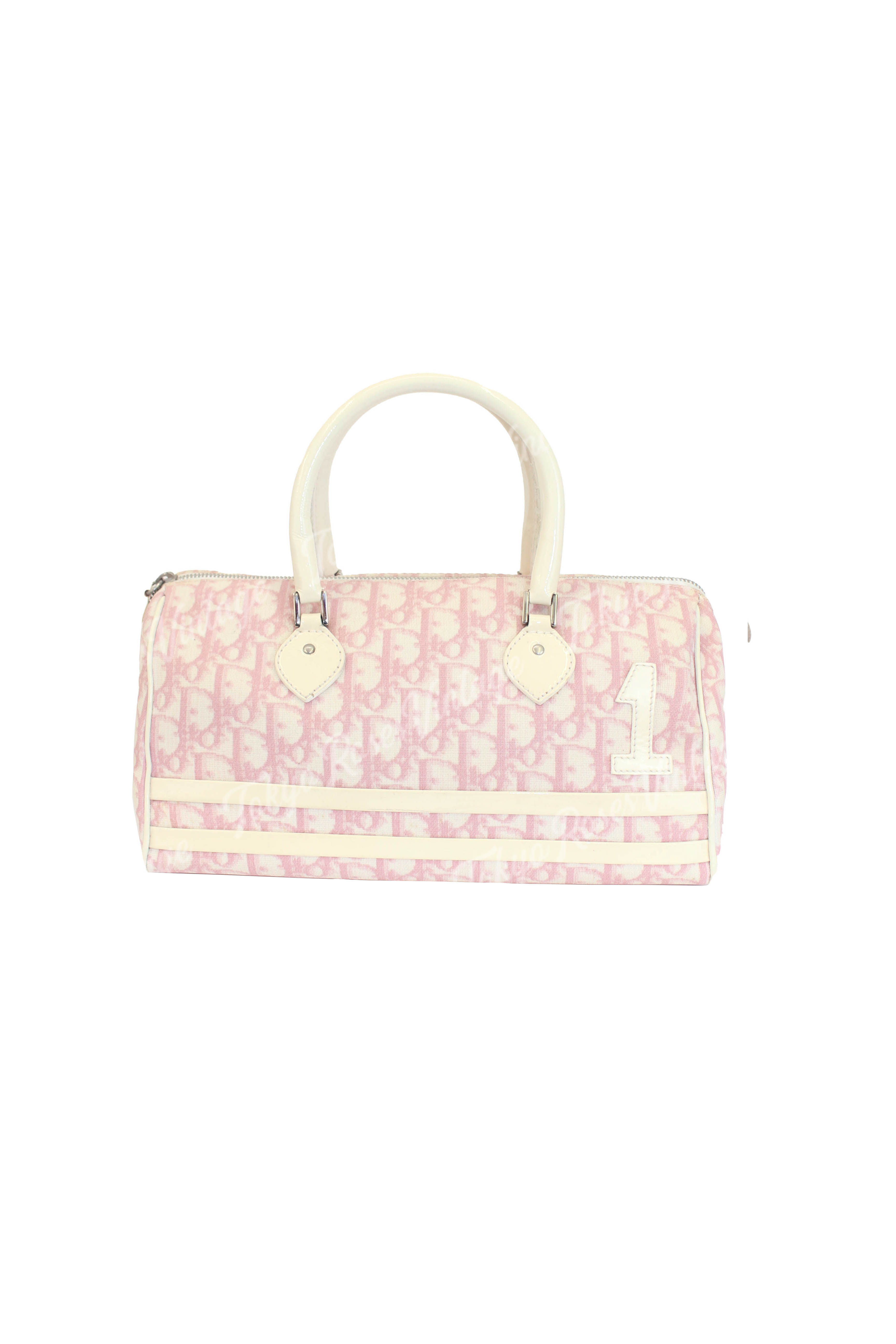 Dior Pink Coated Canvas Mini Boston Bag