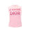 Thumbnail: Christian Dior Pink J'adore Dior Logo Print Sleeveless Tank Top Jadore