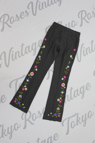 Moschino Flower Power Long Pants Floral Embroidery | Tokyo Roses