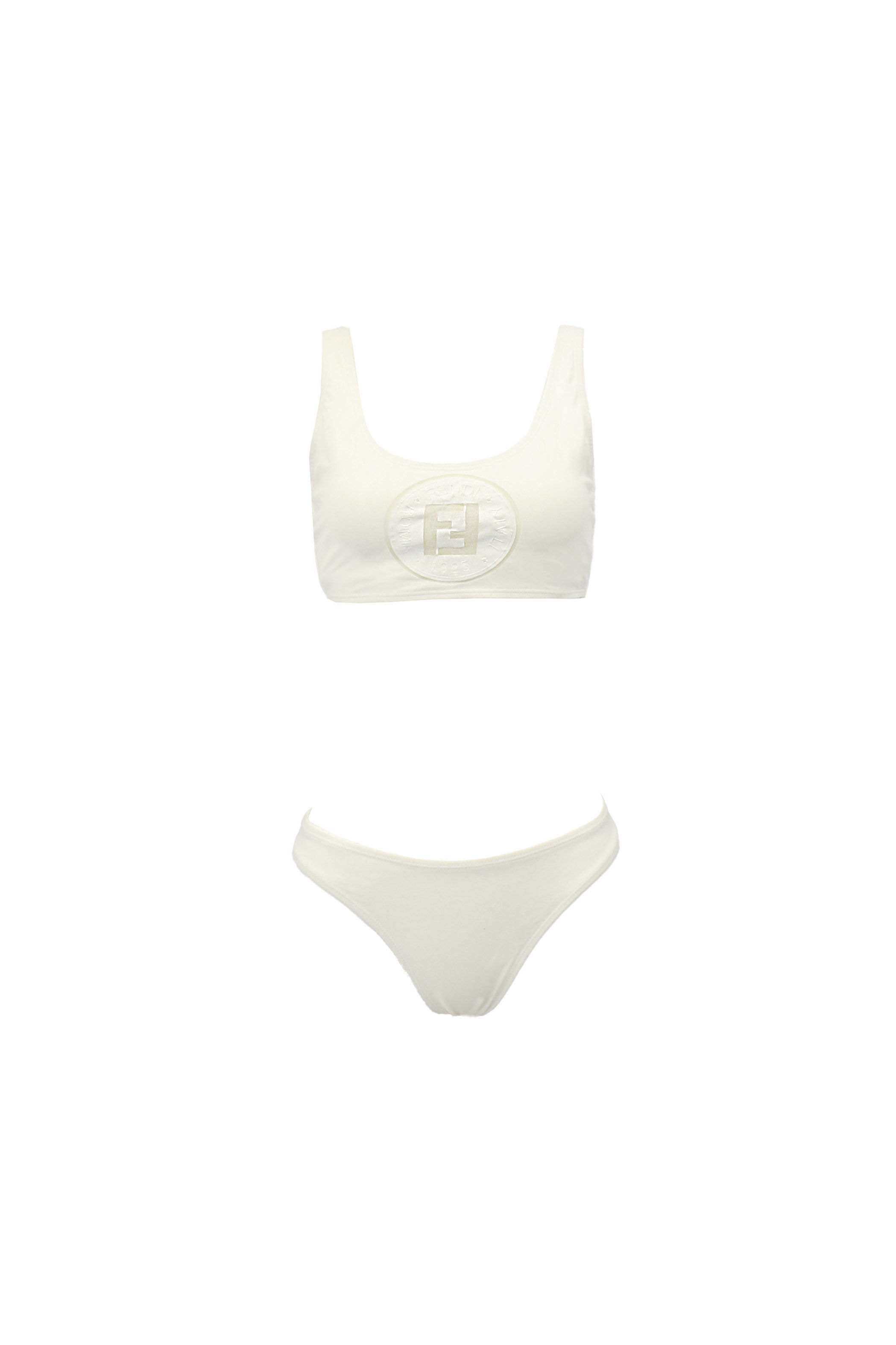 Fendi Mesh Logo Bust Bikini