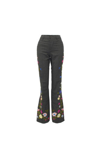 Moschino Flower Power Long Pants Floral Embroidery | Tokyo Roses