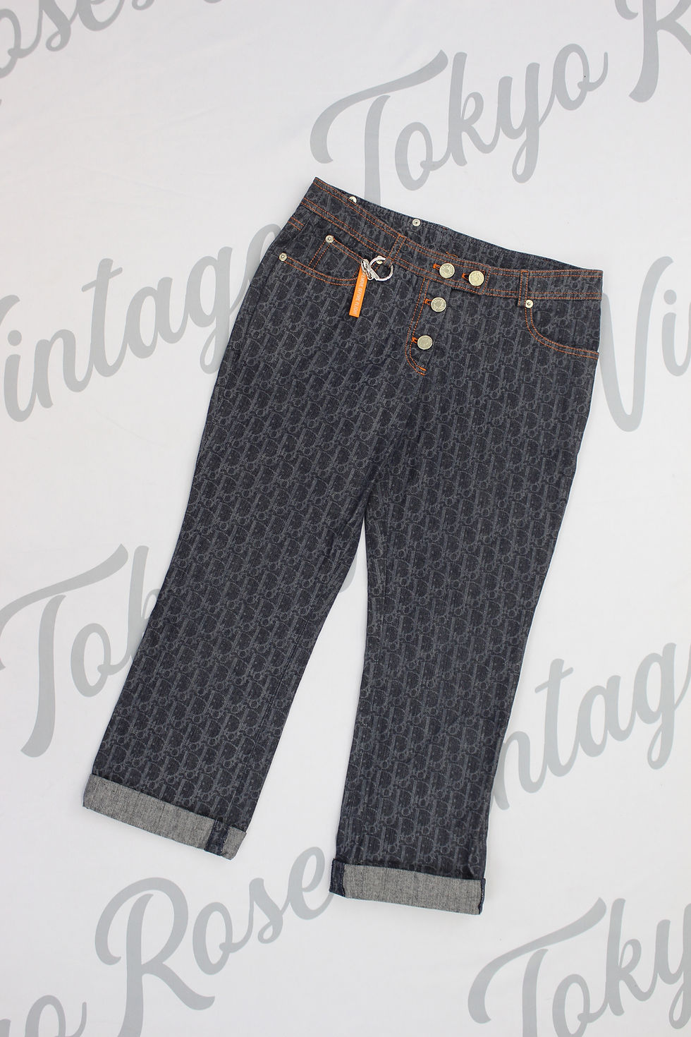 Thumbnail: Christian Dior Flight Collection Pants Cropped Trotter Diorissimo Logo Print