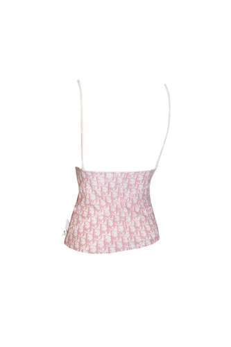Christian Dior Pink Girly Cami Top Monogram Trotter Logo
