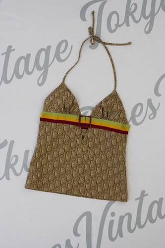 Christian Dior Rasta Diorissimo Halter Top Trotter Monogram Print