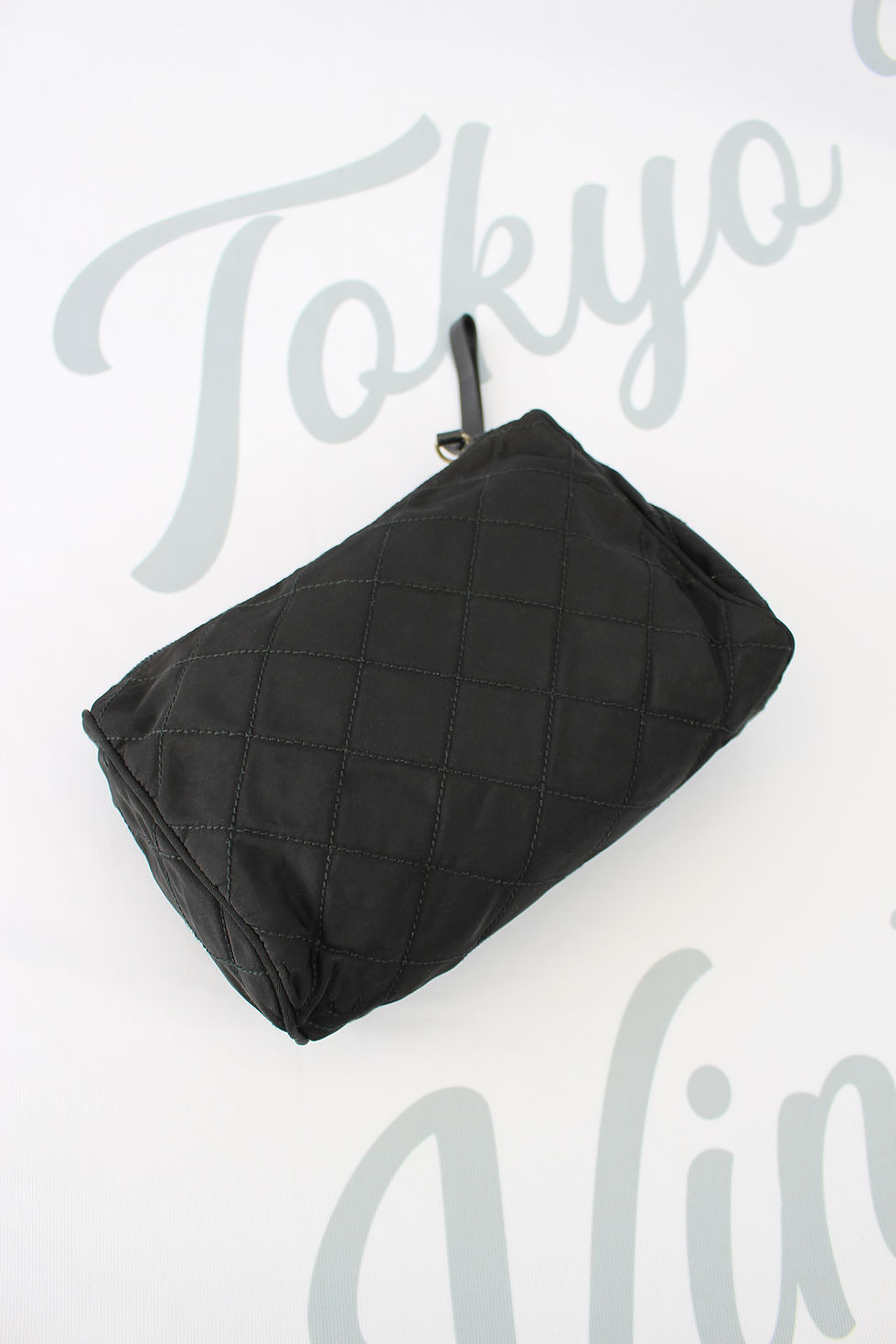 Thumbnail: Vintage Prada Nylon Clutch Quilted Black