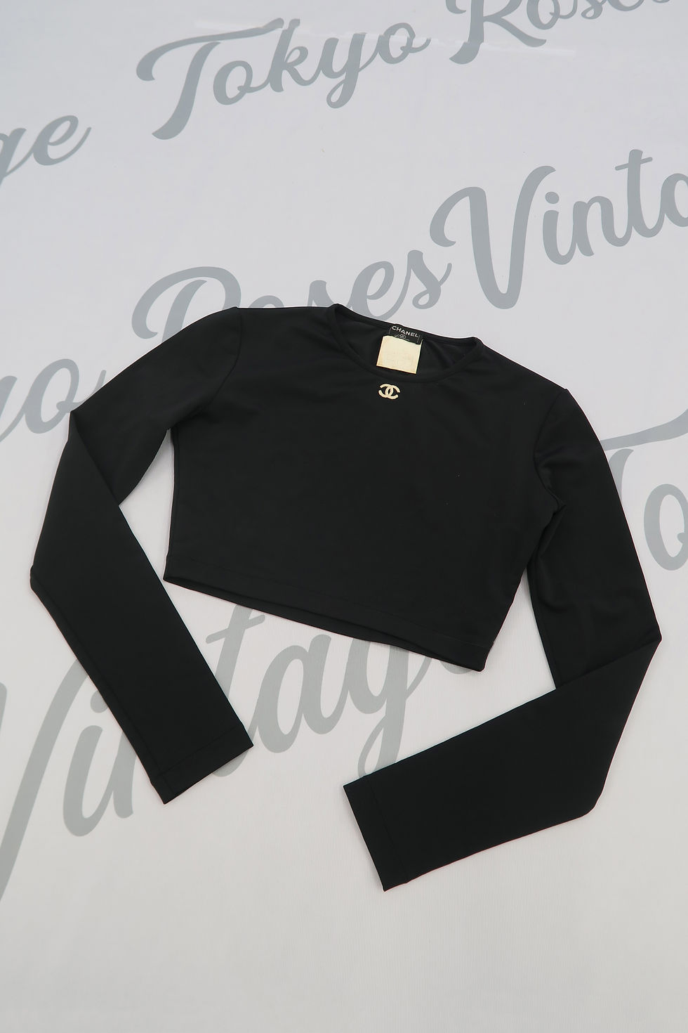 Thumbnail: Chanel Black Long Sleeve Crop Top