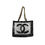 Thumbnail: Chanel Jumbo Logo Runway Transparent Bag Black Handbag Gold Chain