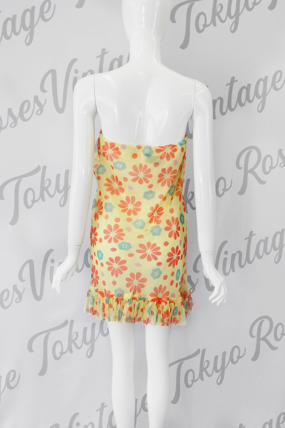 Thumbnail: 90s Fendi Yellow Floral Sheer Skirt Hippie Chic