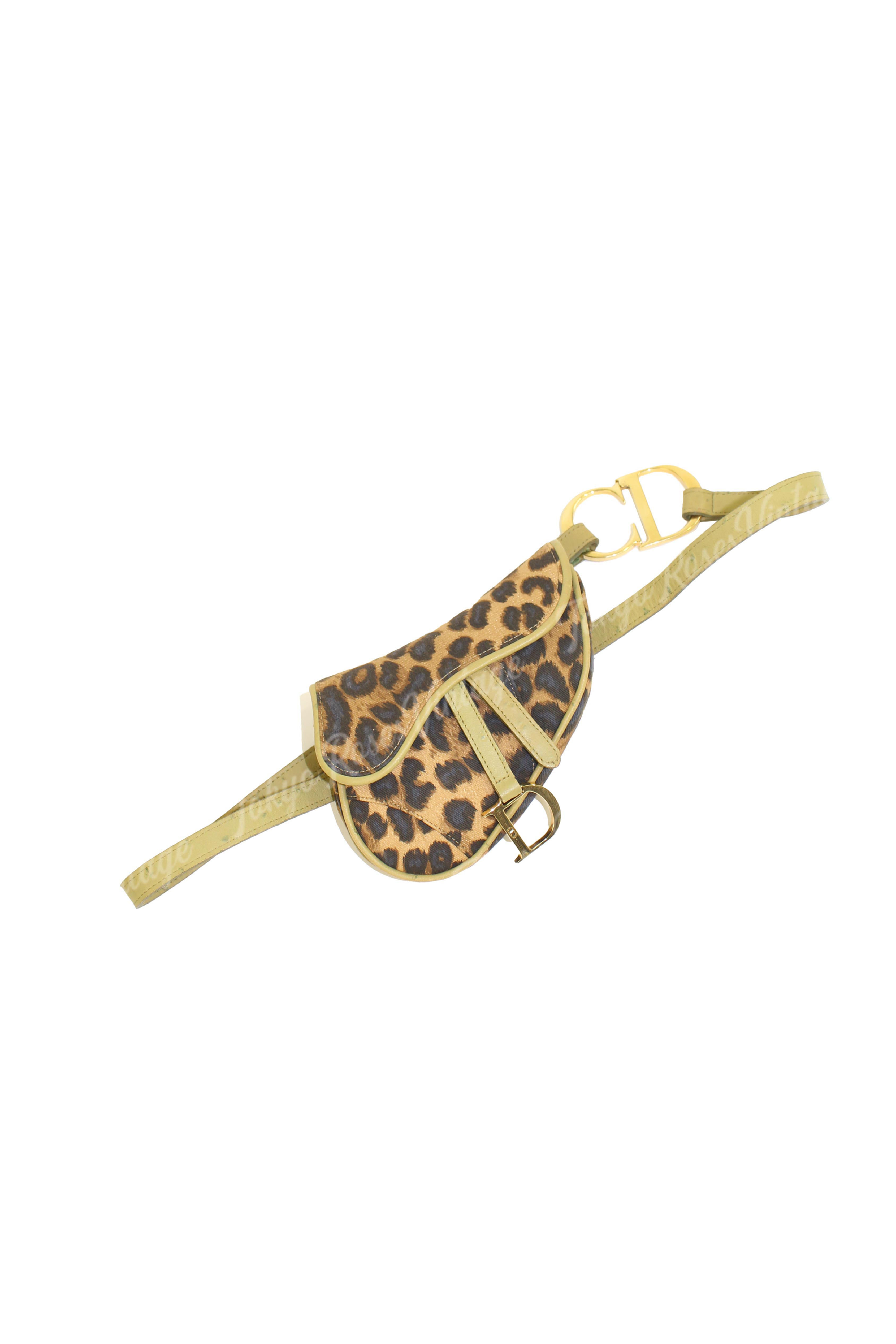 Christian Dior Leopard Saddle Belt Bag FW2000 Runway