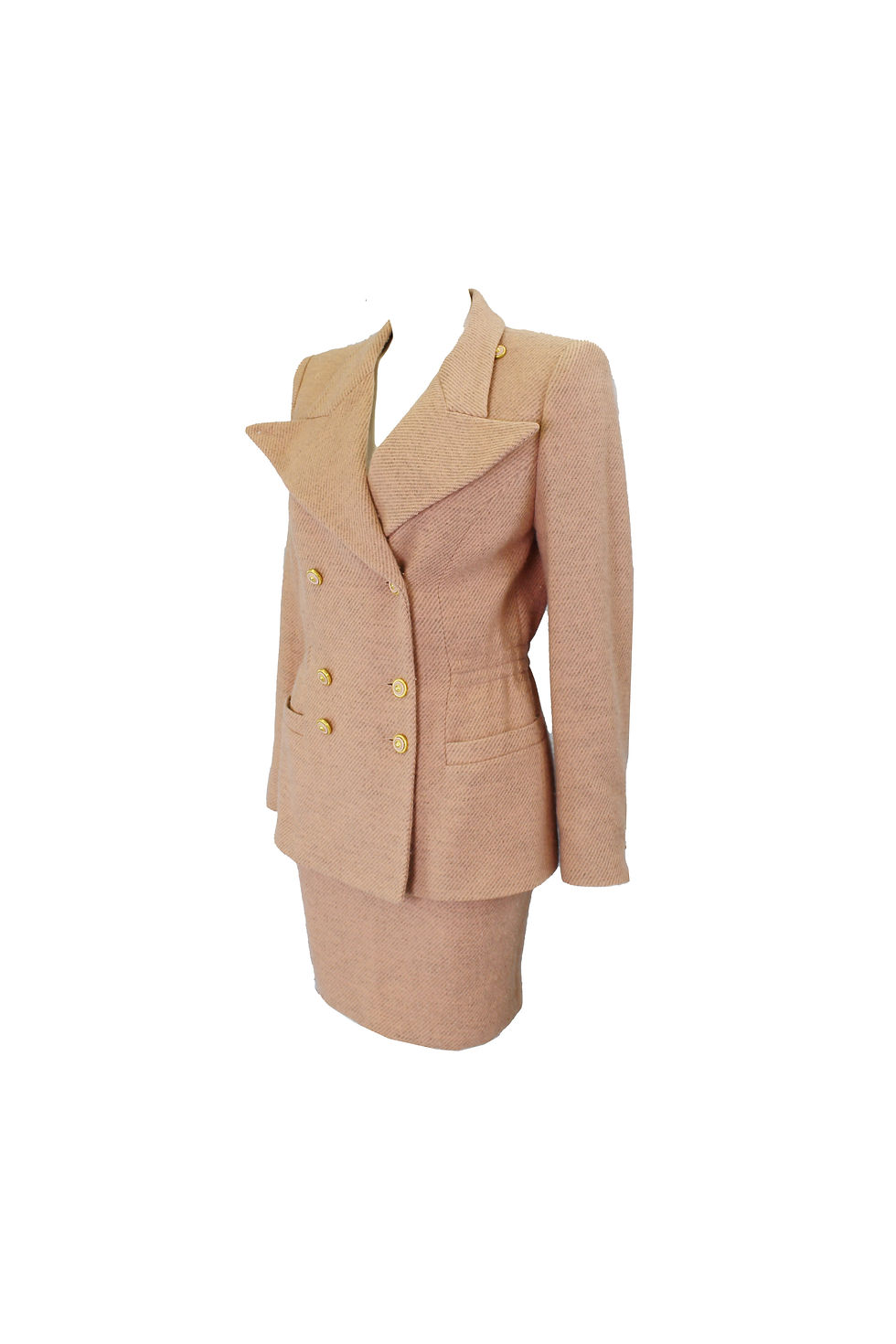 Thumbnail: Versus Versace Suit Jacket & Skirt Set Neutral Pink