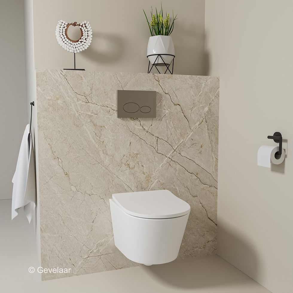 Thumbnail: Toiletset Vesta flush shade mat wit Geberit UP320 X32 geb.staal metal blokhouder