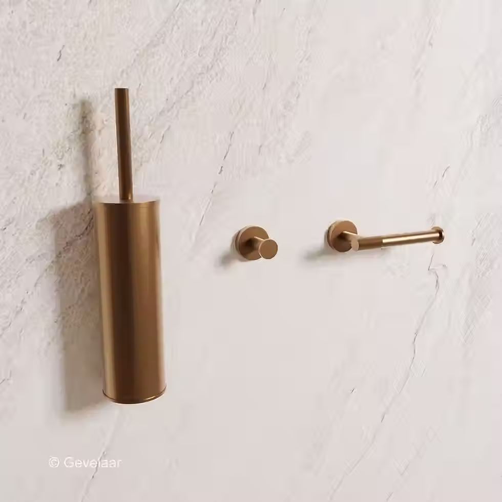 Zaphir toilet accessoireset 3-delig - geborsteld brons (PVD) - SET 1