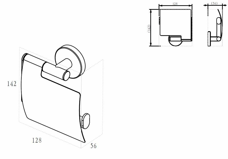 Thumbnail: Wiesbaden Alonzo toilet accessoireset 3-delig - brons koper - SET 4