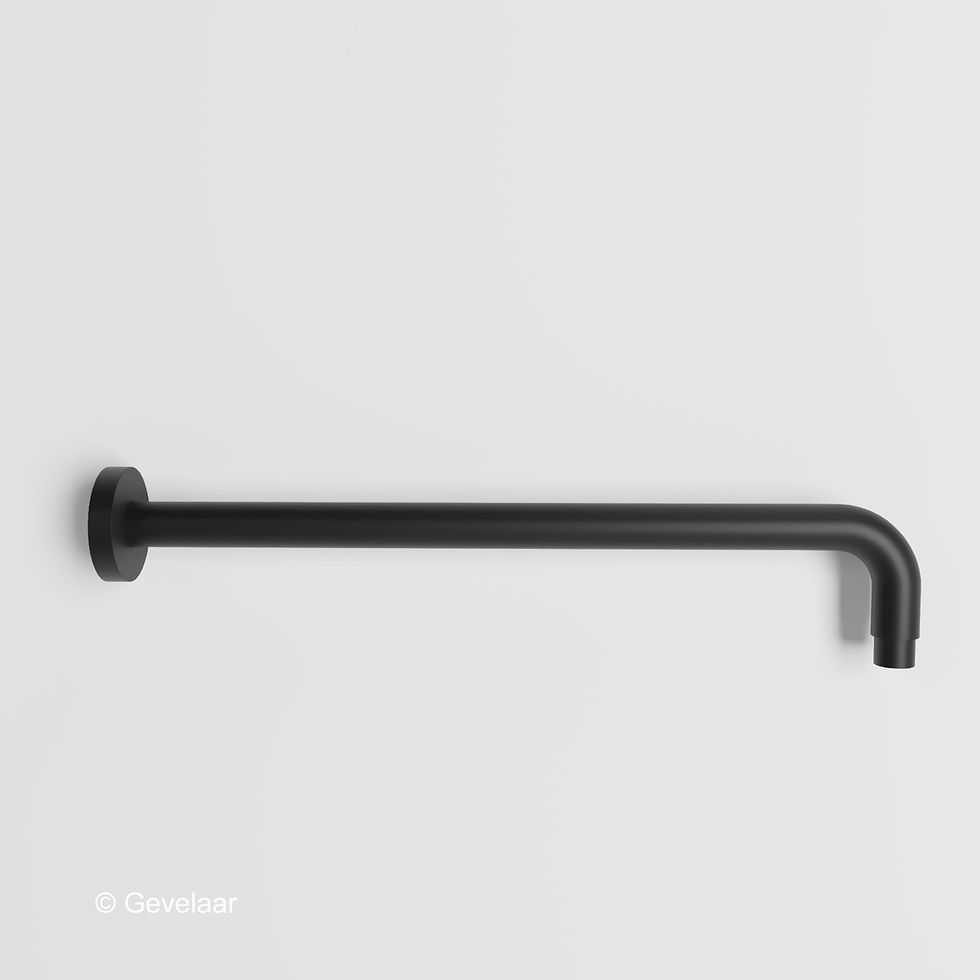 Thumbnail: Wiesbaden inbouw regendoucheset Mat zwart - SET 10