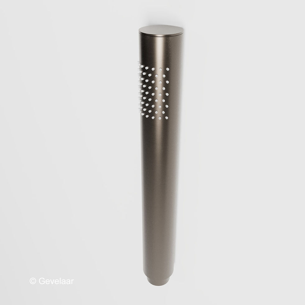 Thumbnail: Wiesbaden inbouw regendoucheset Gunmetal - SET 26