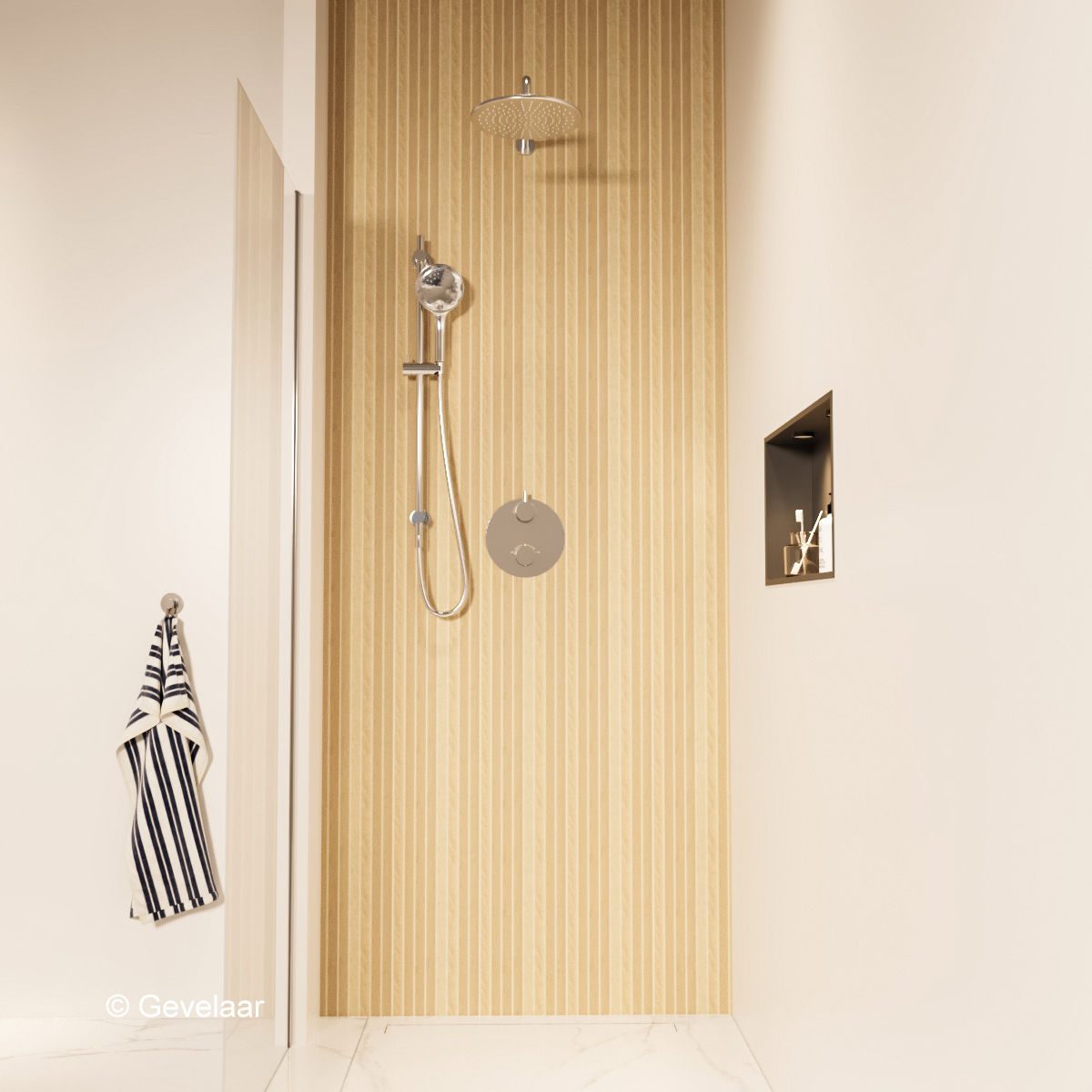 Wiesbaden inbouw regendoucheset chroom - SET 31