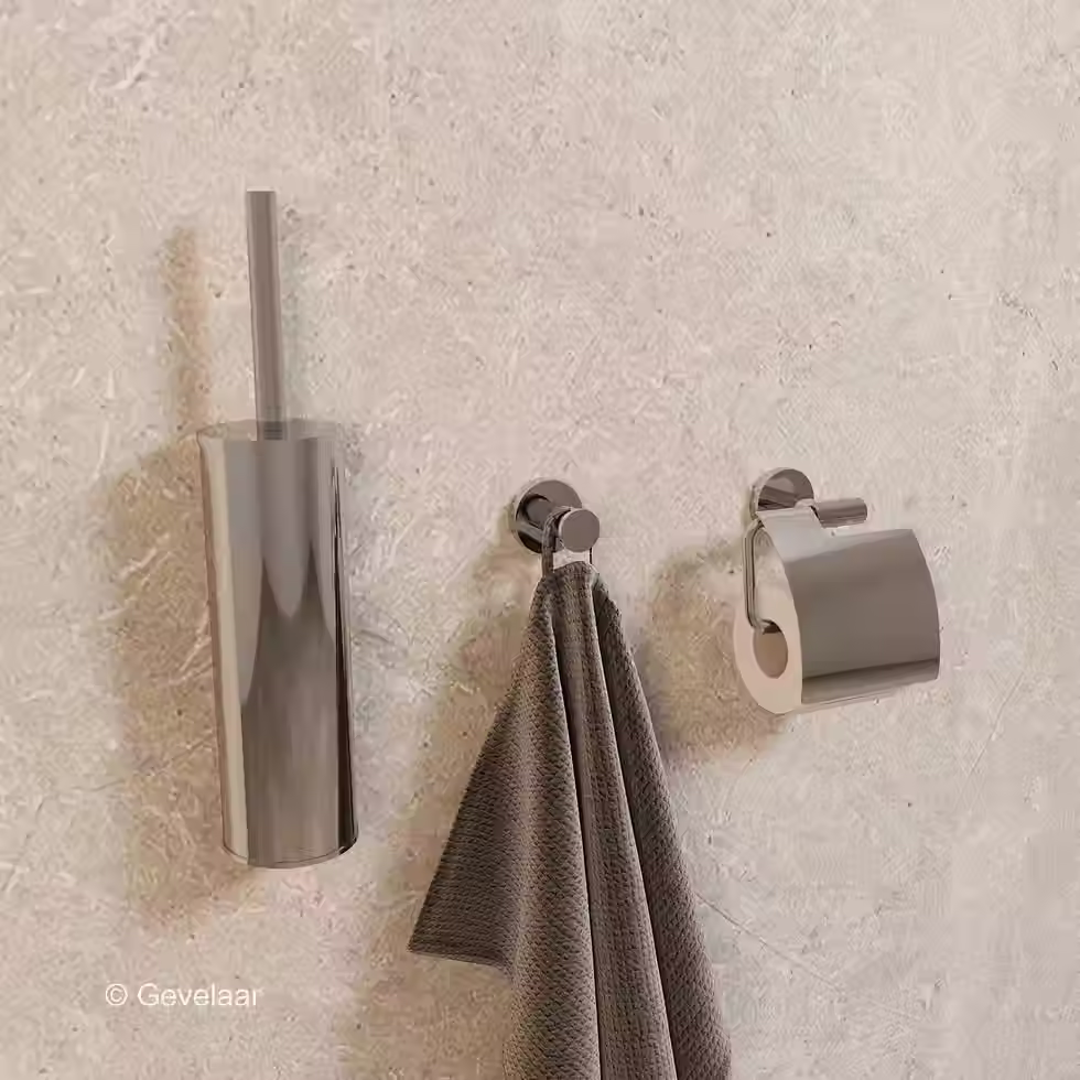 Thumbnail: Zaphir toilet accessoireset 3-delig - chroom - SET 2
