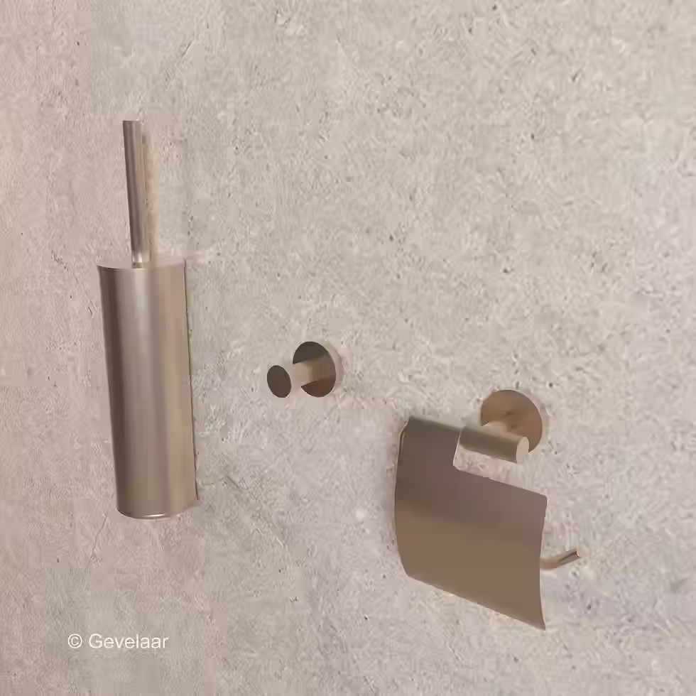 Zaphir toilet accessoireset 3-delig - geborsteld rvs - SET 2
