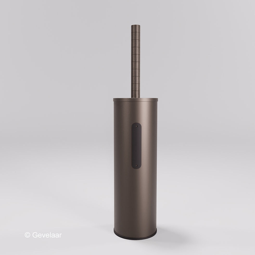 Zaphir toiletborstelhouder hangend en staand gunmetal (PVD)