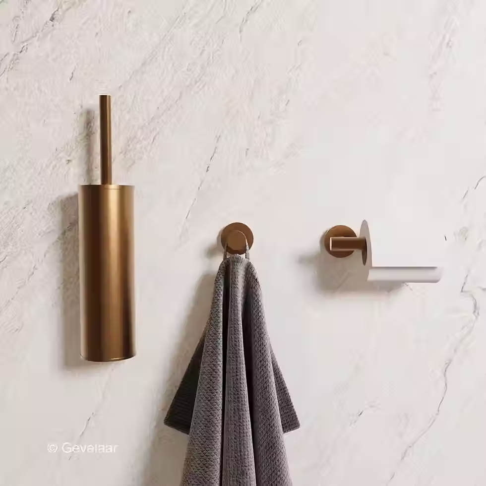 Zaphir toilet accessoireset 3-delig - geborsteld brons (PVD) - SET 1