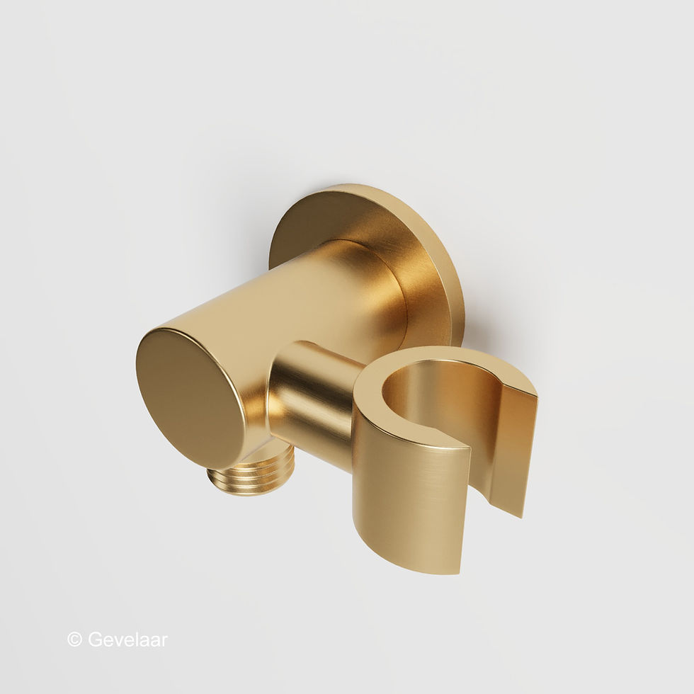 Thumbnail: Wiesbaden inbouw regendoucheset Geborsteld goud - SET 6