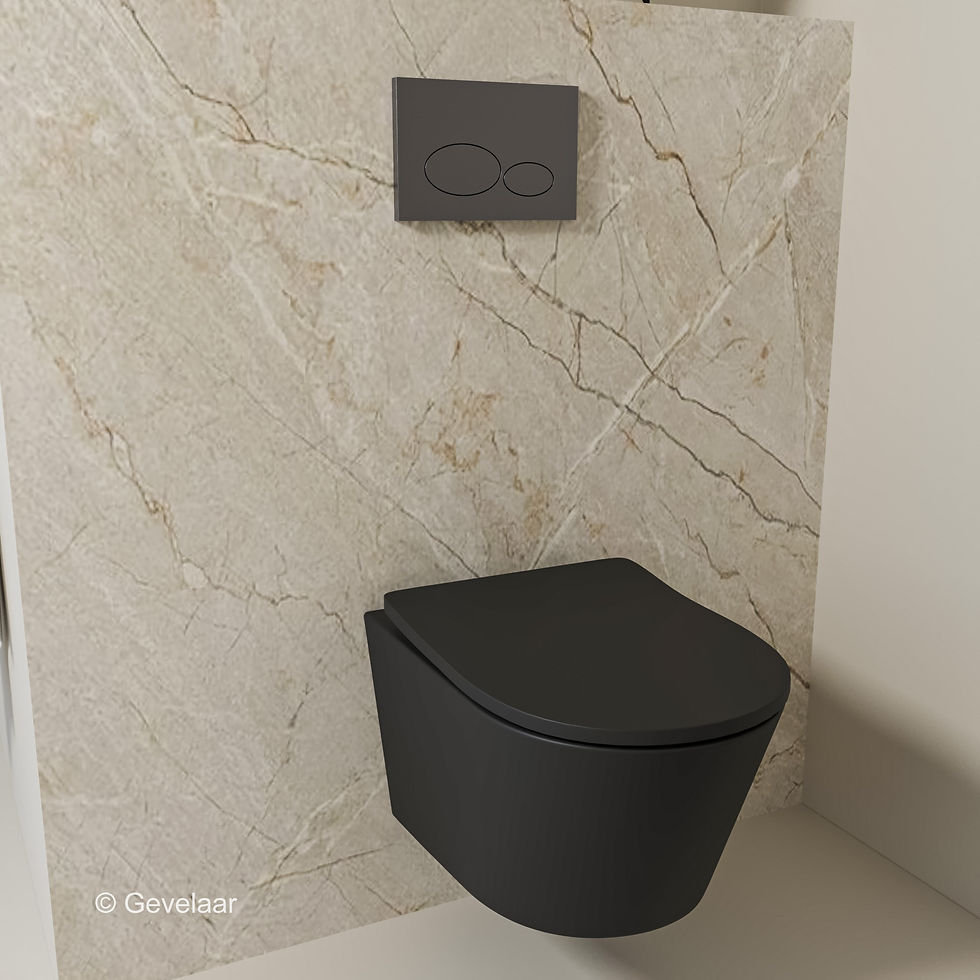 Toiletset Vesta flush shade mat zwart Geberit UP320 X32 gunmetal metal