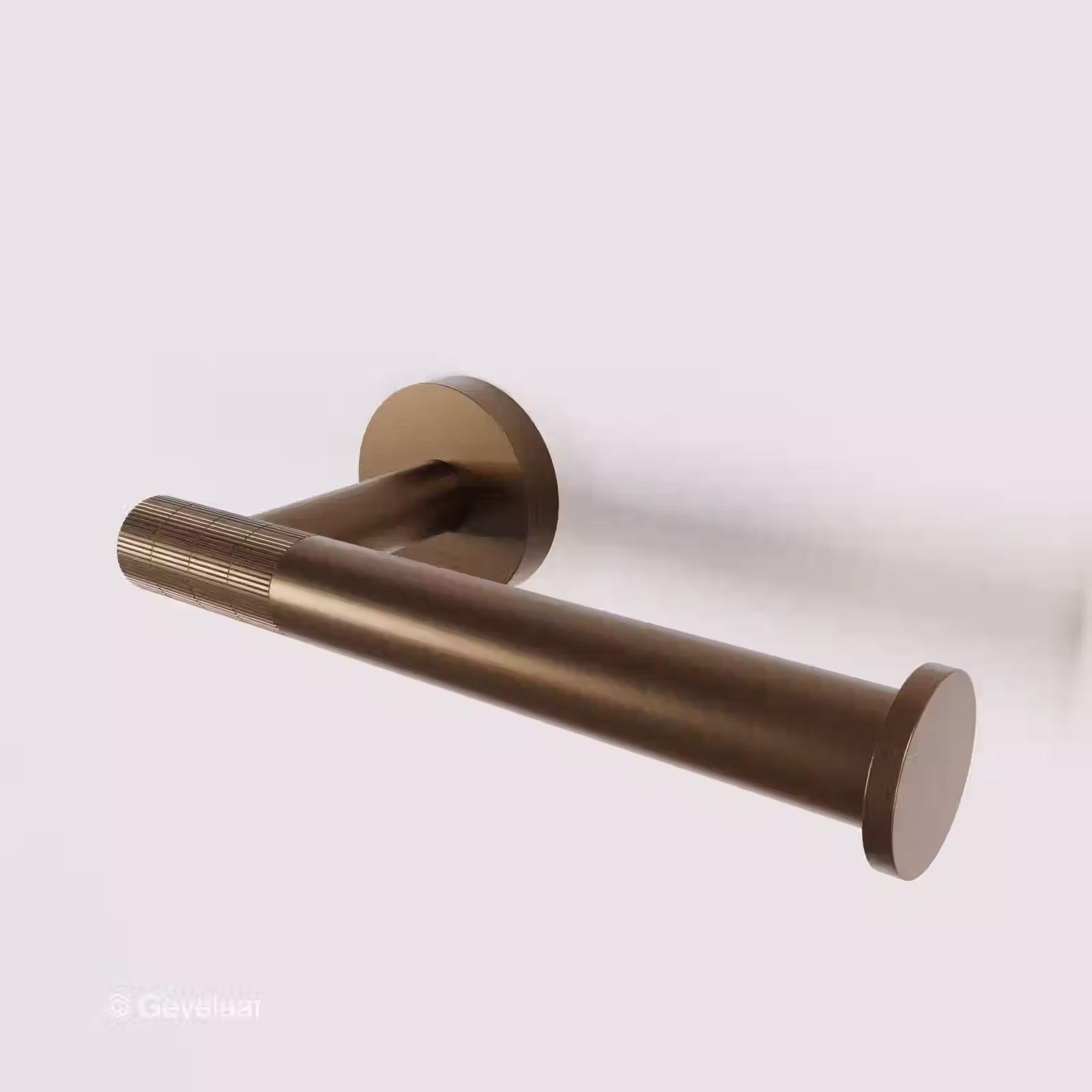 Zaphir toiletrolhouder vaste arm geborsteld brons (PVD)