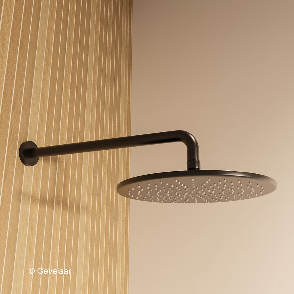Wiesbaden inbouw regendoucheset Mat zwart - SET 8