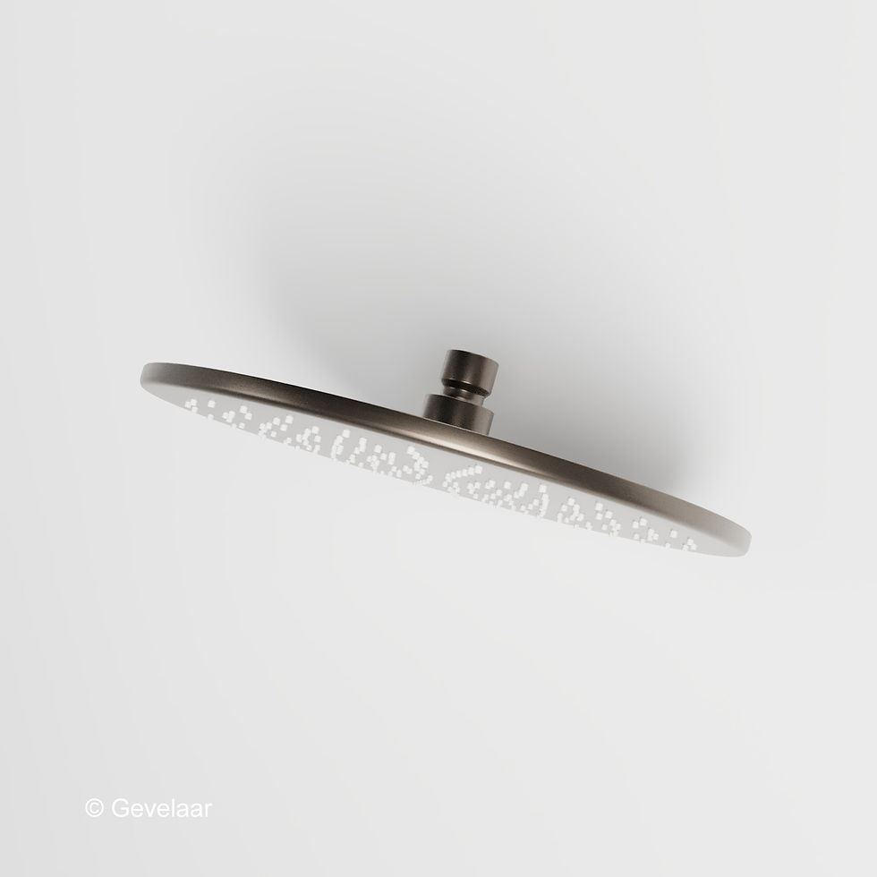 Thumbnail: Wiesbaden inbouw regendoucheset Gunmetal - SET 9
