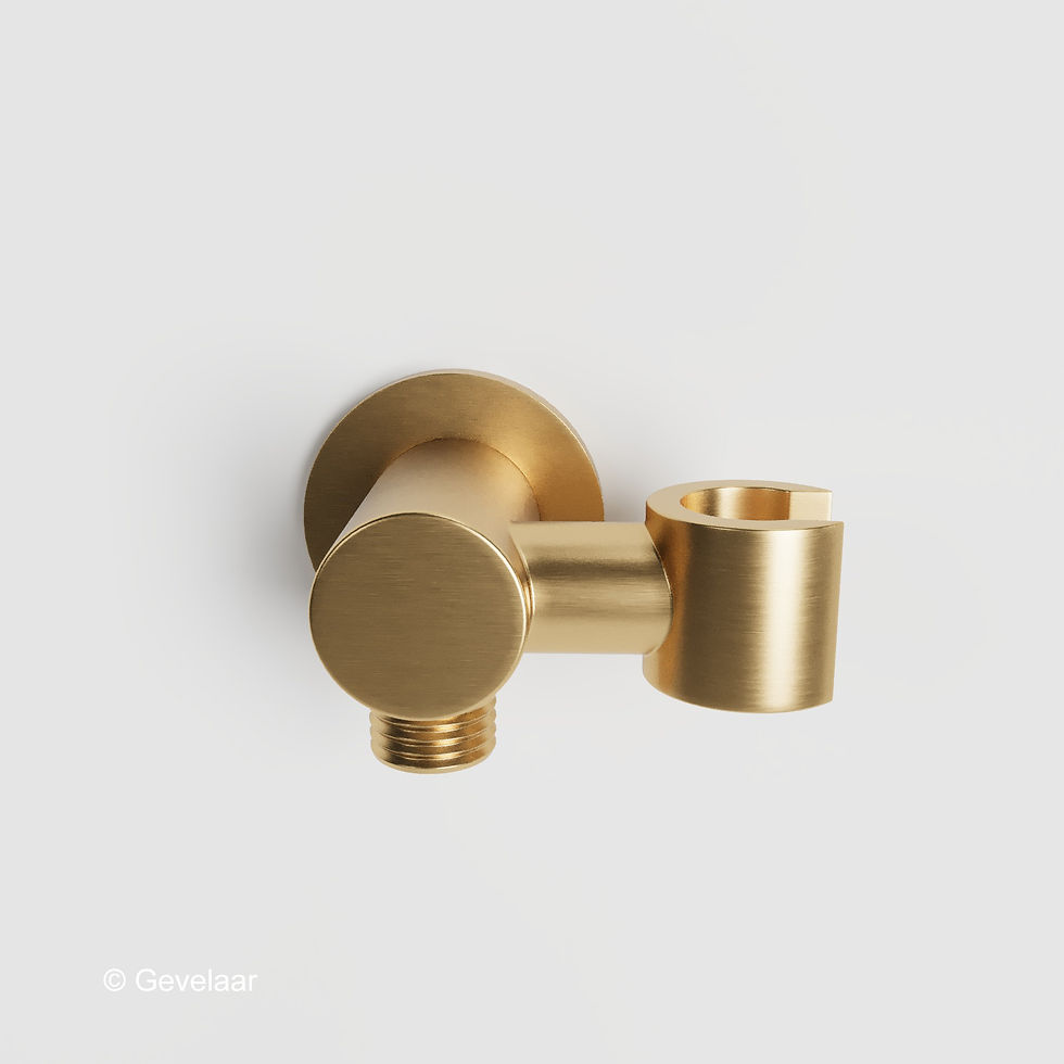 Thumbnail: Wiesbaden inbouw regendoucheset Geborsteld goud - SET 24