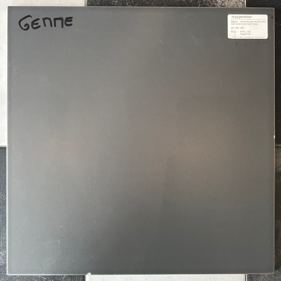 LEO - Gemme Zwart/antraciet betonlook wand en vloertegel 33X33cm