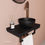 Thumbnail: Proline TOP Black oak fonteinset kraan bo koper kom 20cm mat zwart houder L