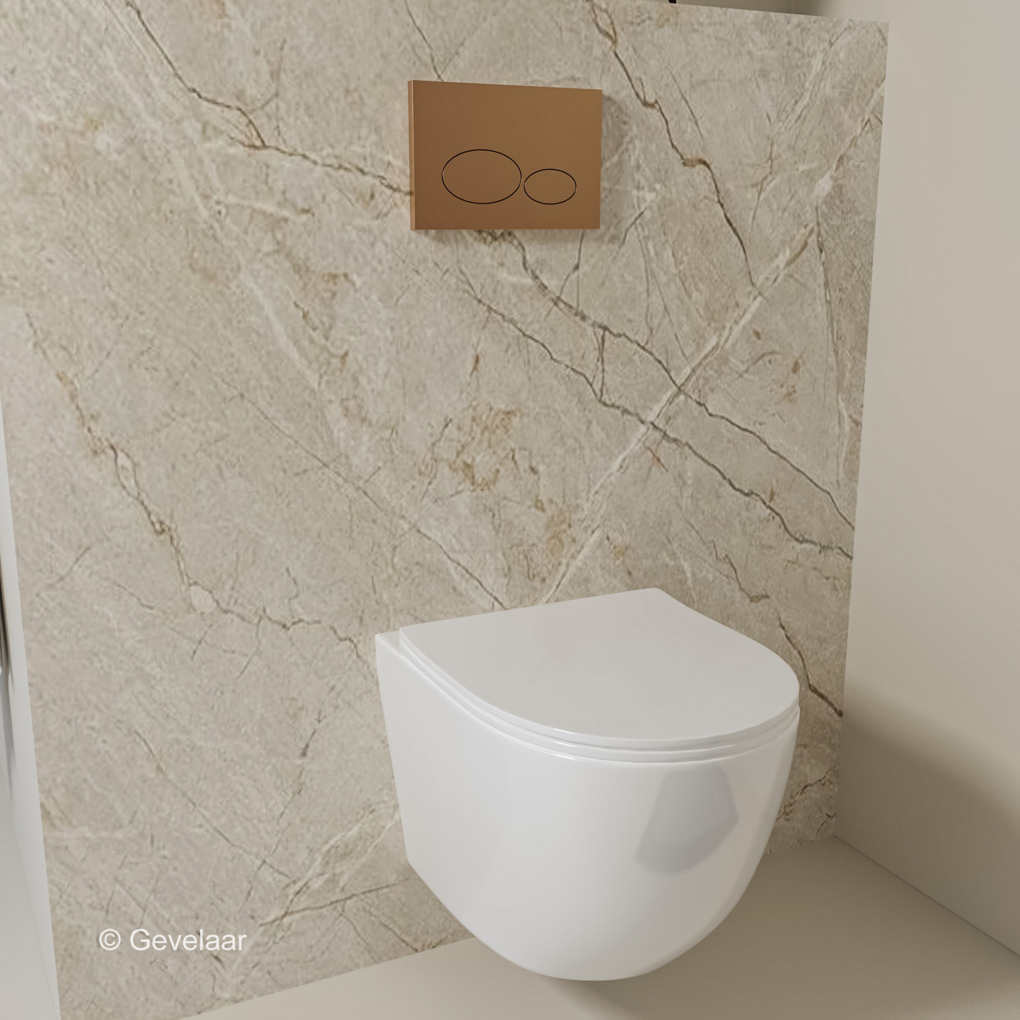 Toiletset Wiesbaden Nibiru Geberit UP320 - X32 brons koper metal